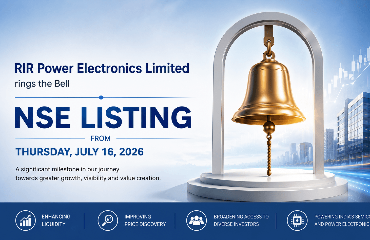 RIR Power Electronics Limited rings the Bell : NSE Listing from Thursday, July 16, 2026